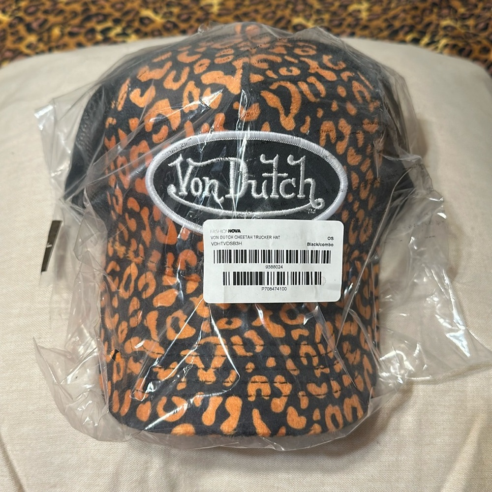 Von Dutch Cheetah Trucker Hat
